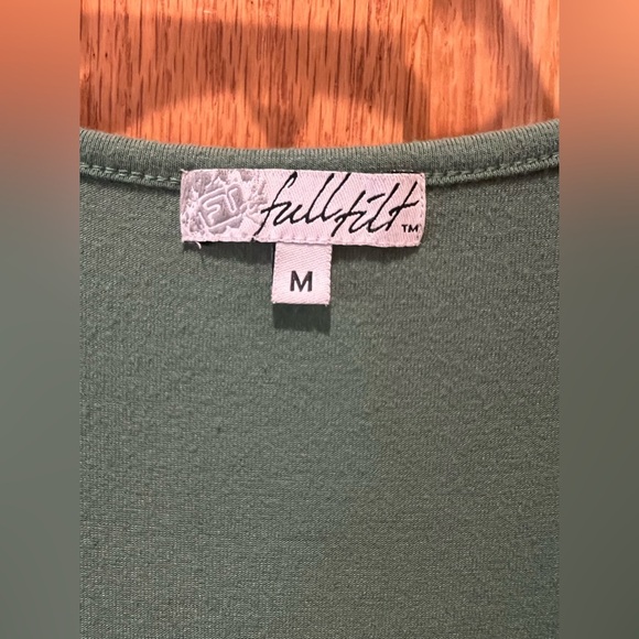 EUC Full Tilt Olive Green Floral Mini Skater Dress 2010’ish from Tilly’s - Picture 11 of 16